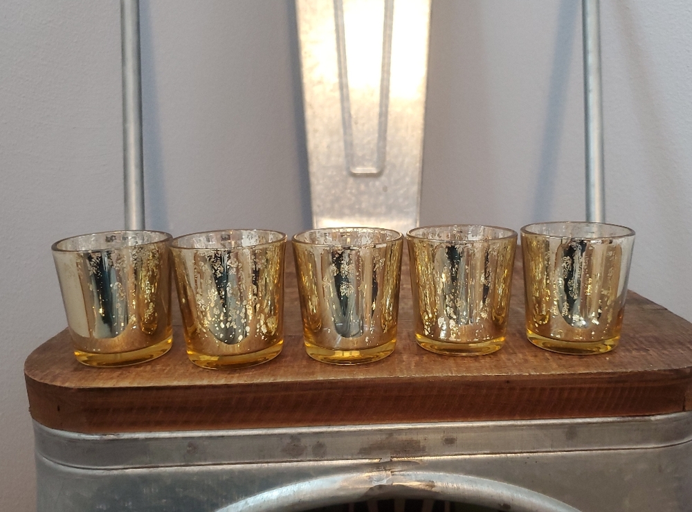 (5) Mercury Gold Votives